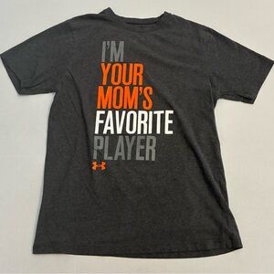 Under Armour Black and Orange Short Sleeve Tee